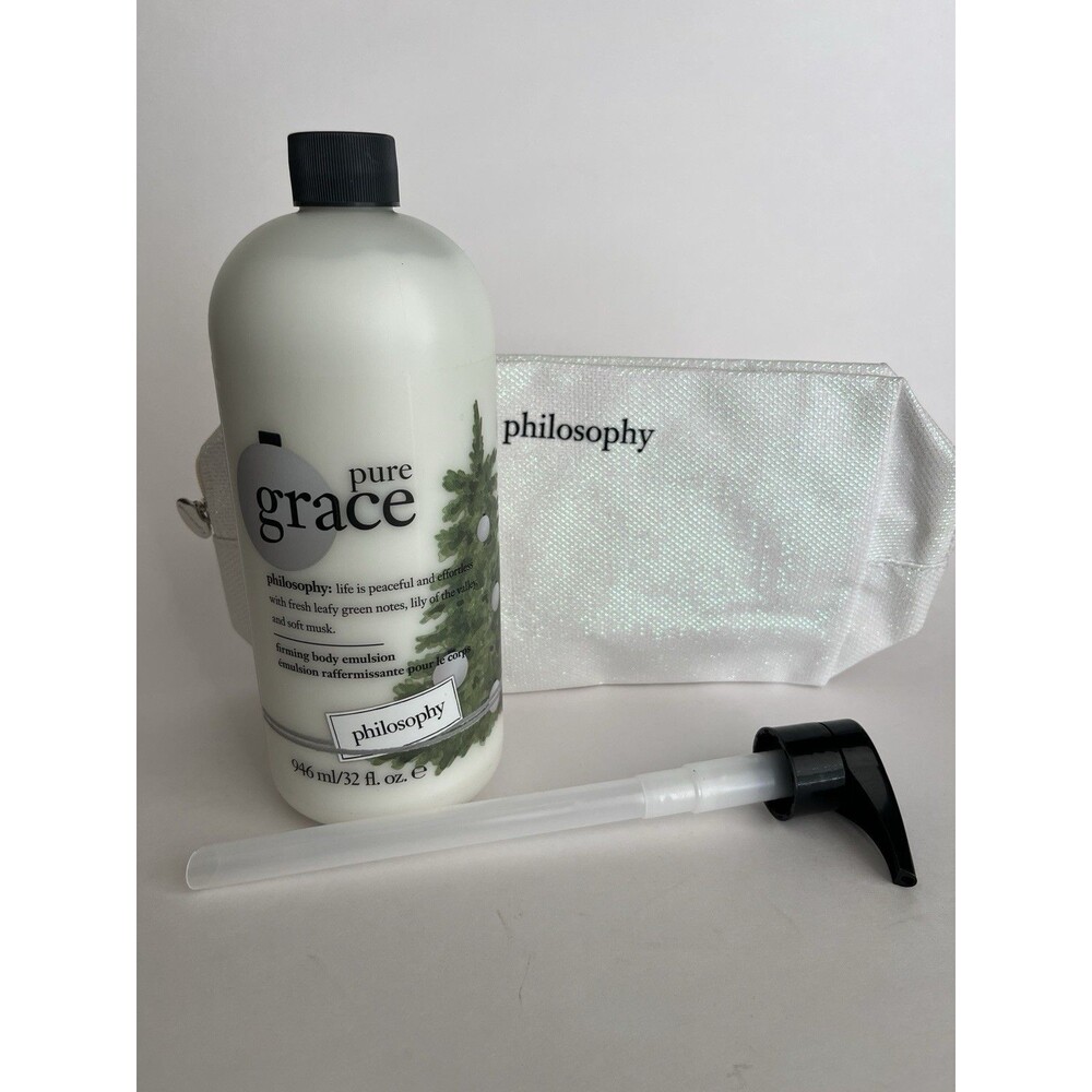 Philosophy Pure Grace Firming Body Lotion 32 oz Jumbo Bottle Pump Bag Christmas